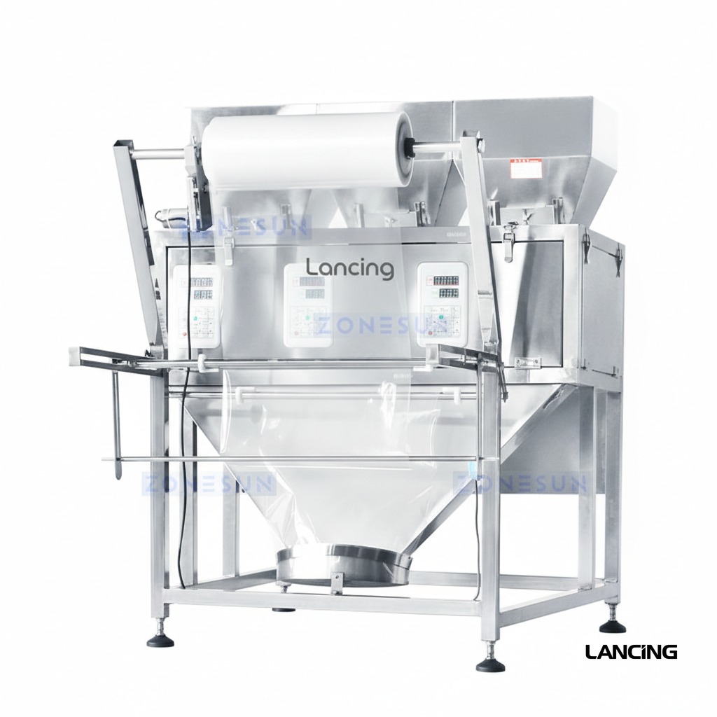 Pouch filling and sealing machine for food pouch filling machine