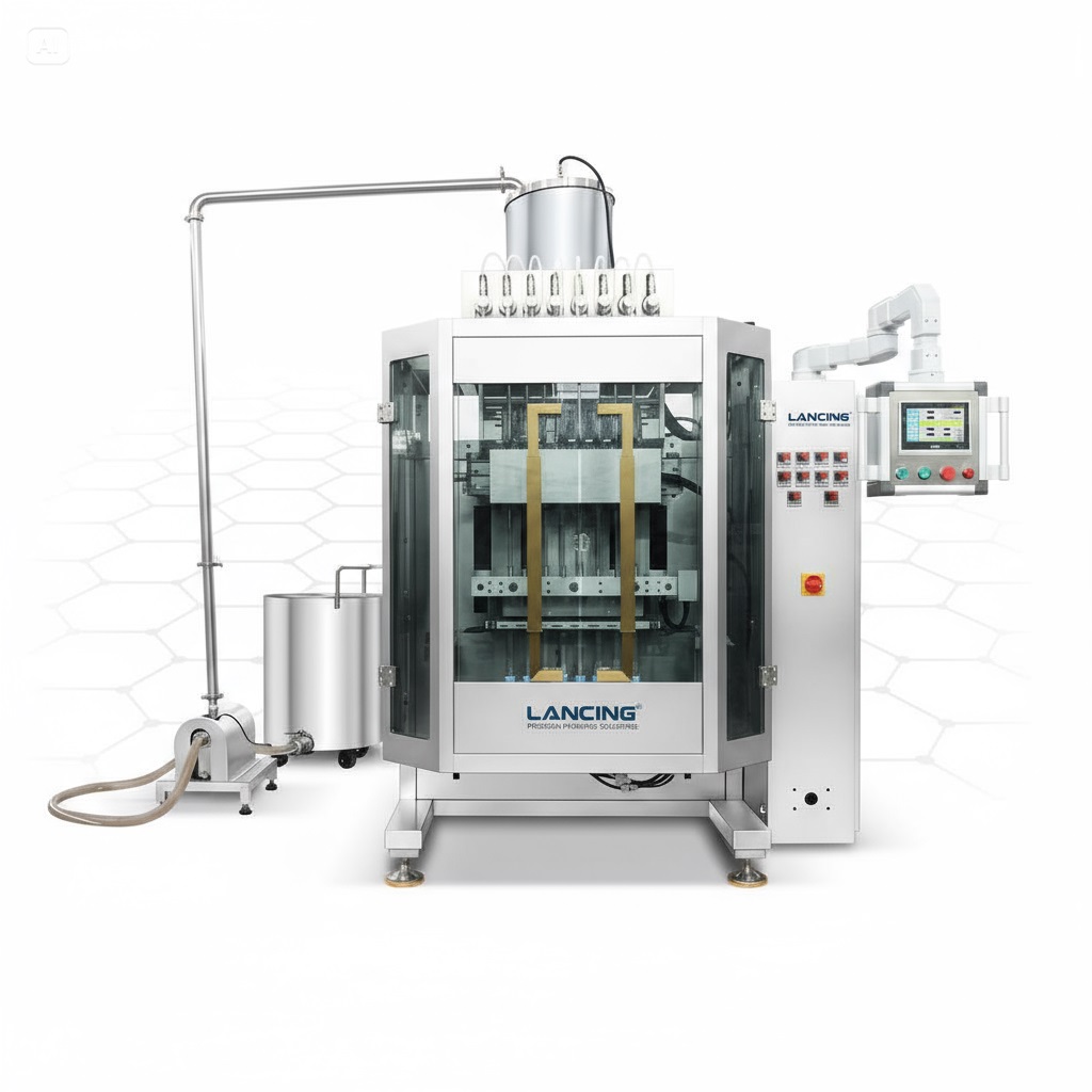 Lancing pouch filling machine portfolio used to explain rotary and linear layout decisions
